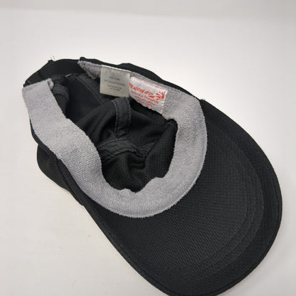Headsweats Strapback 5 Panel Cap Black OS Adjustable Blank Coolmax Polyester