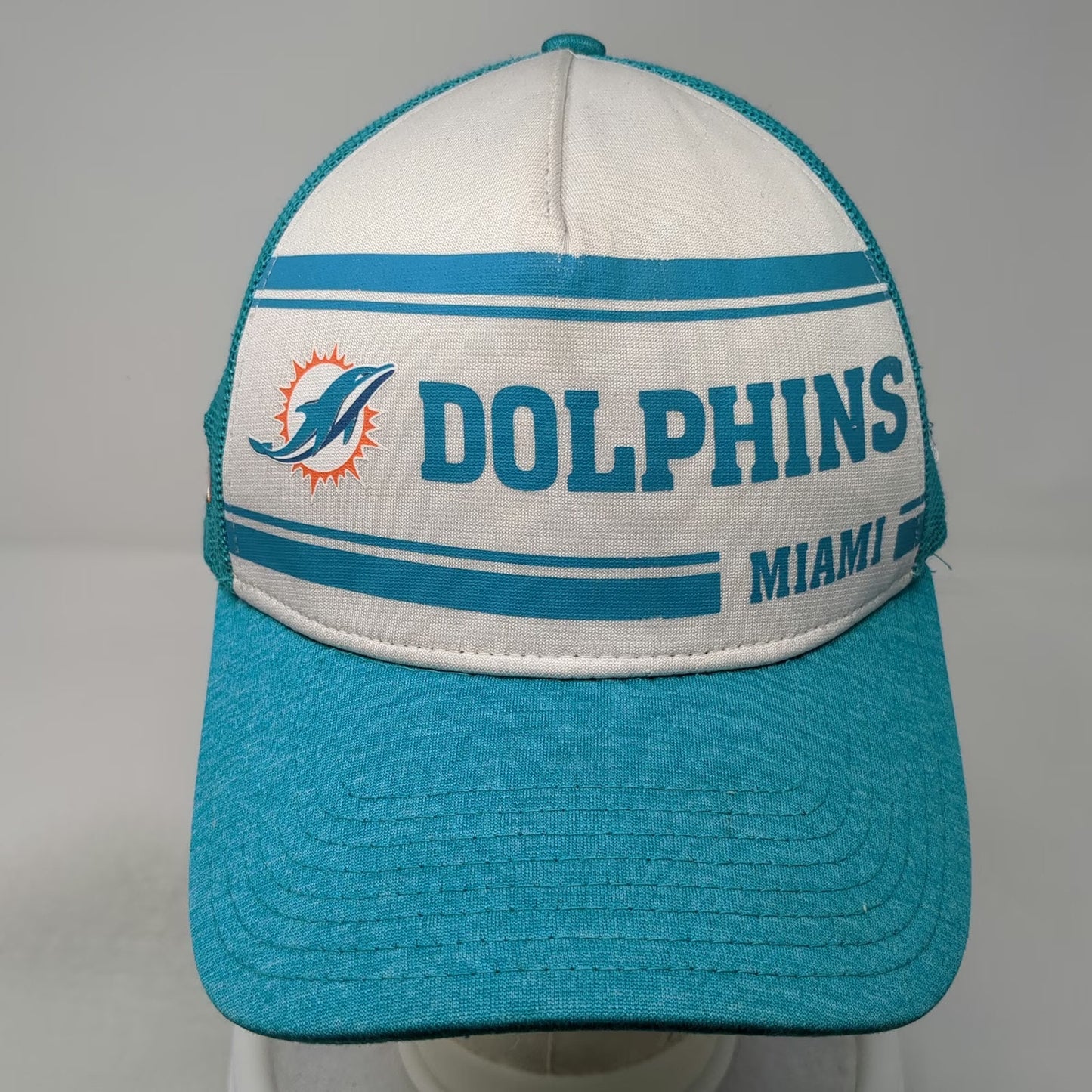 Miami Dolphins NFL New Era 5 Panel Blue Hat L Mesh Back Stretch Fit 39THIRTY 100