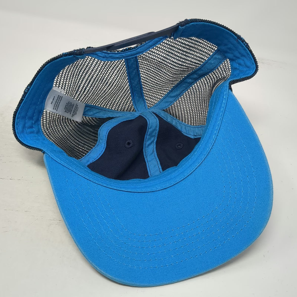 Bud Light Trucker Hat Blue OSFM Mesh Snapback Beer Contrast Sandwich Brim Hat