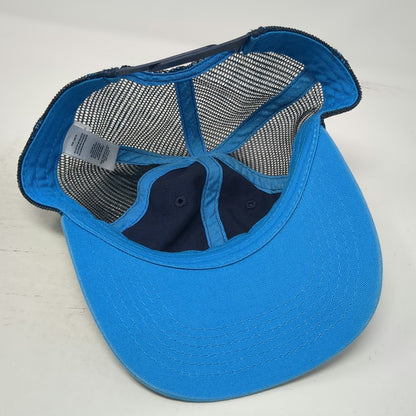 Bud Light Trucker Hat Blue OSFM Mesh Snapback Beer Contrast Sandwich Brim Hat