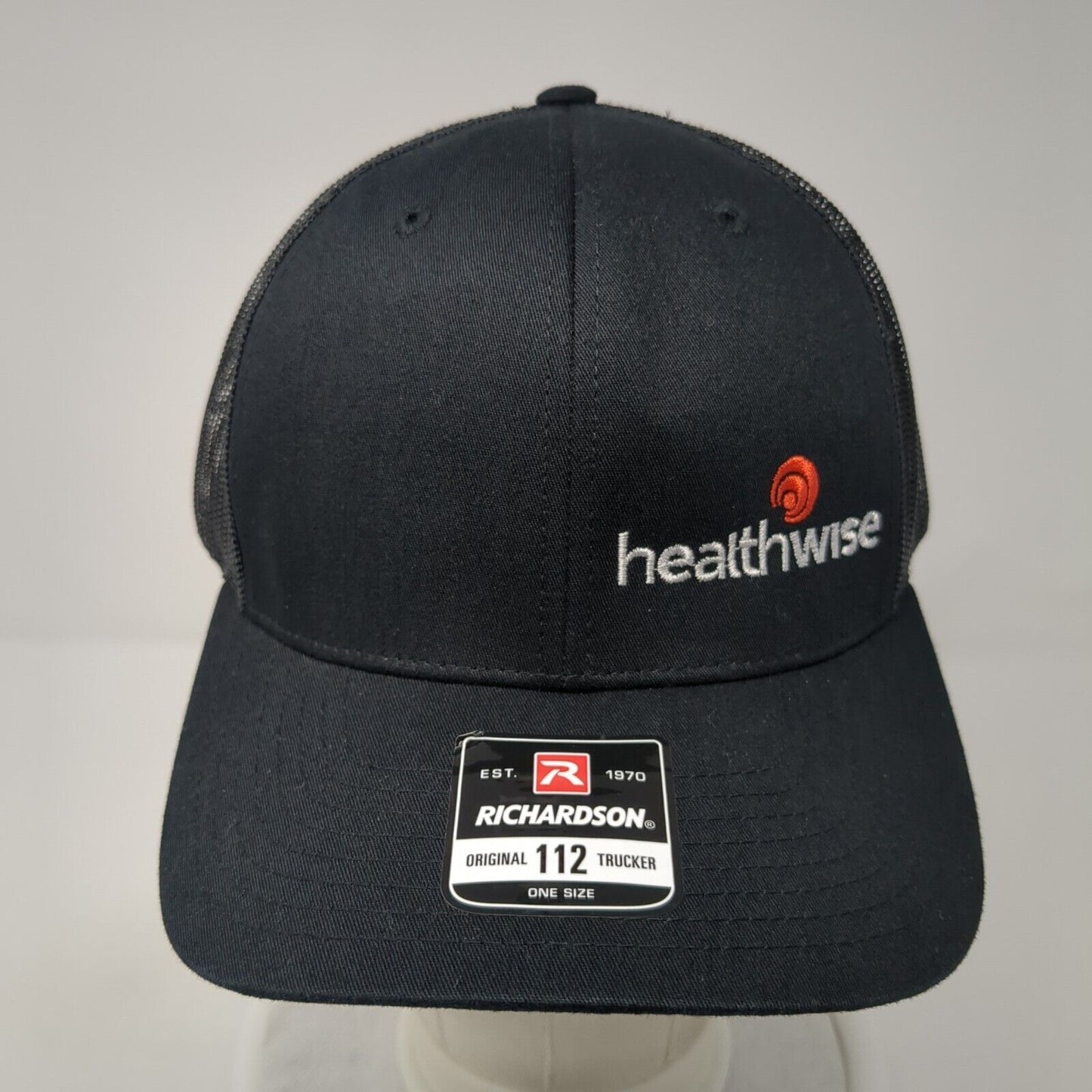 Healthwise Snapback Trucker Hat Black One Size Adjustable Richardson