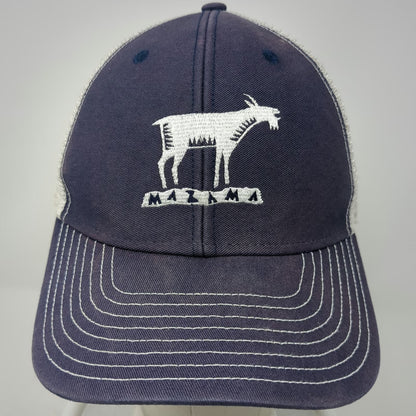Ouray Sportswear Trucker Hat Blue One Size Snapback Mazama Mountain Goat Mesh