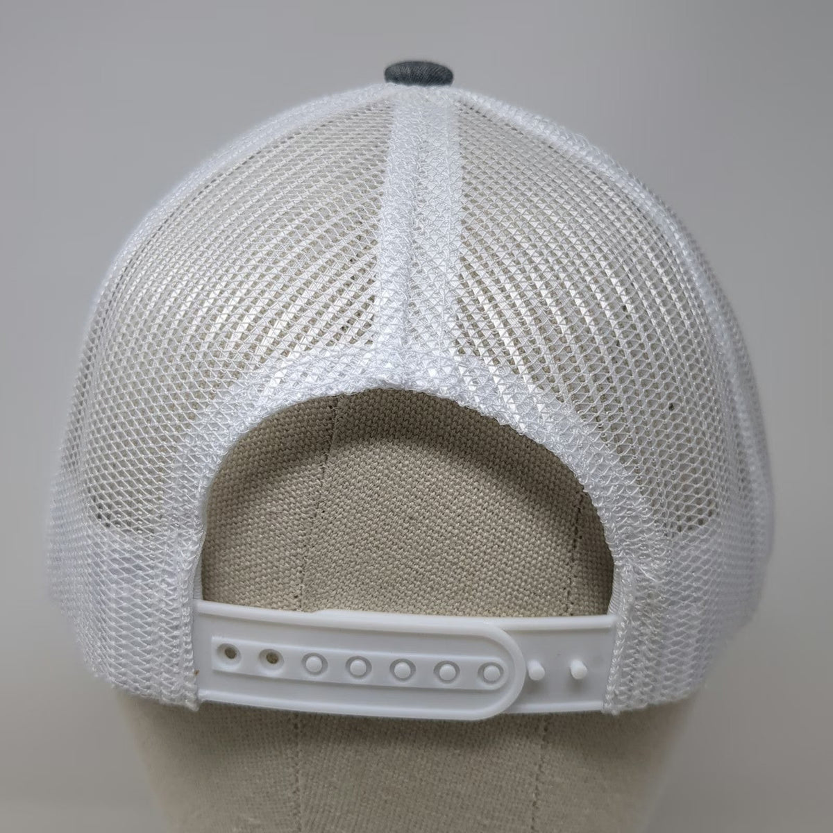 Direct Caps Astec Trucker Hat Gray One Size Mesh Back Snapback Logo Embroidery