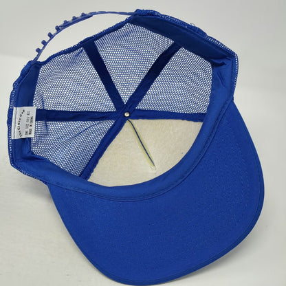 The Cincey Cap Blue Trucker Hat One Size Mastic Building Mesh Snapback Rope Cord