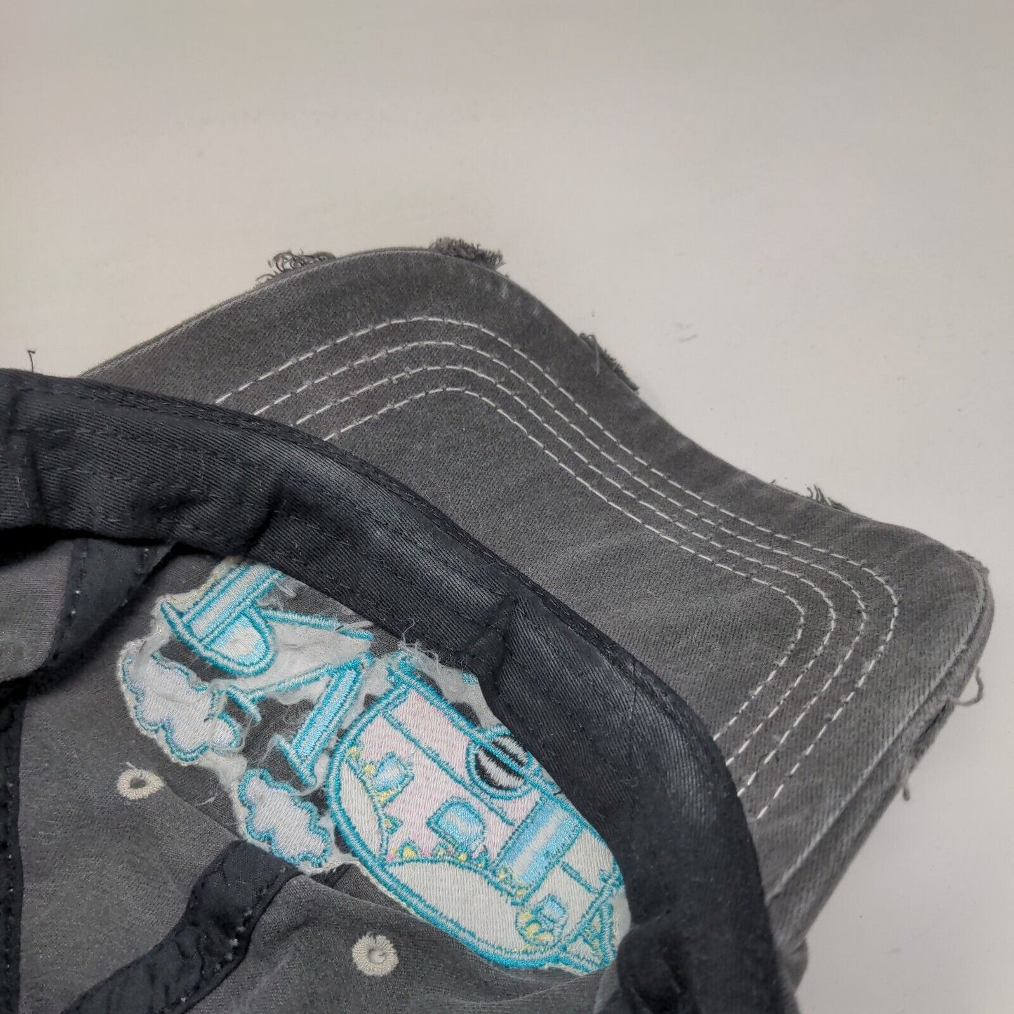 RV There Yet? Strapback Hat Gray One Size Embroidered Camping 4350 District