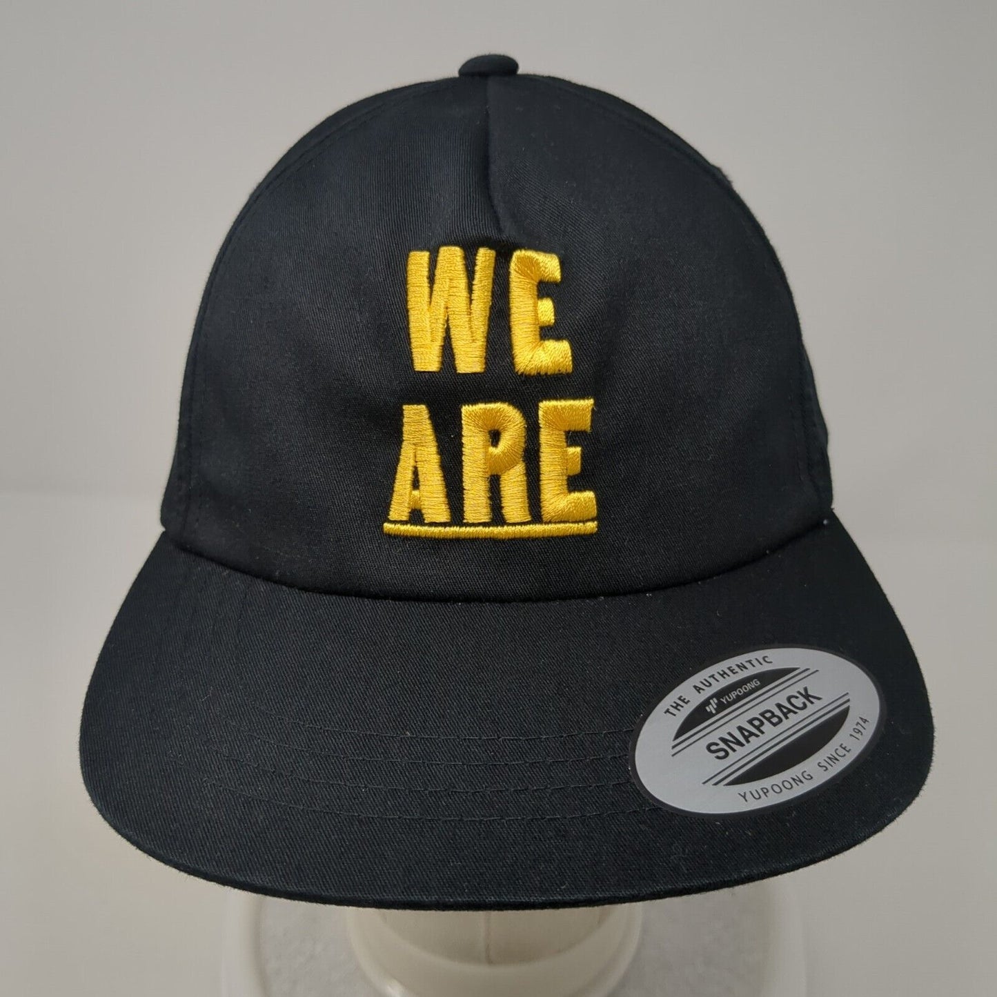 We Are Snapback Hat Black One Size Adjustable Embroidered Classics Yupoong