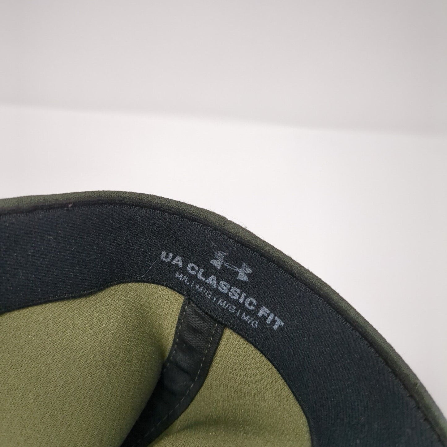 Under Armour Fitted Hat Green M/L Classic Fit Embroidered Vented Holes 6 Panel