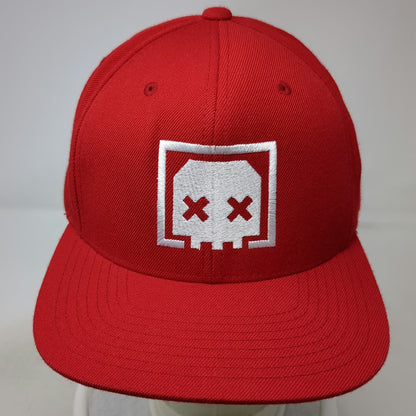 Yupoong Snapback Red One Size Apex Legends Skull Flat Brim Video Game Gaming Hat
