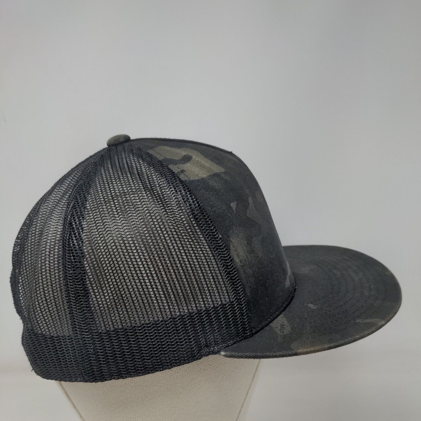 The Classics Yupoong Snapback Trucker Hat Camo One Size Mesh Back