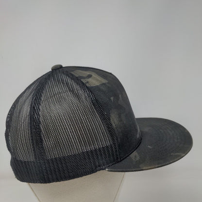 The Classics Yupoong Snapback Trucker Hat Camo One Size Mesh Back