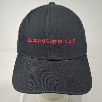 Baseball Cap Black One Size Secured Capital Corp Slideback Los Angeles Tokyo Hat