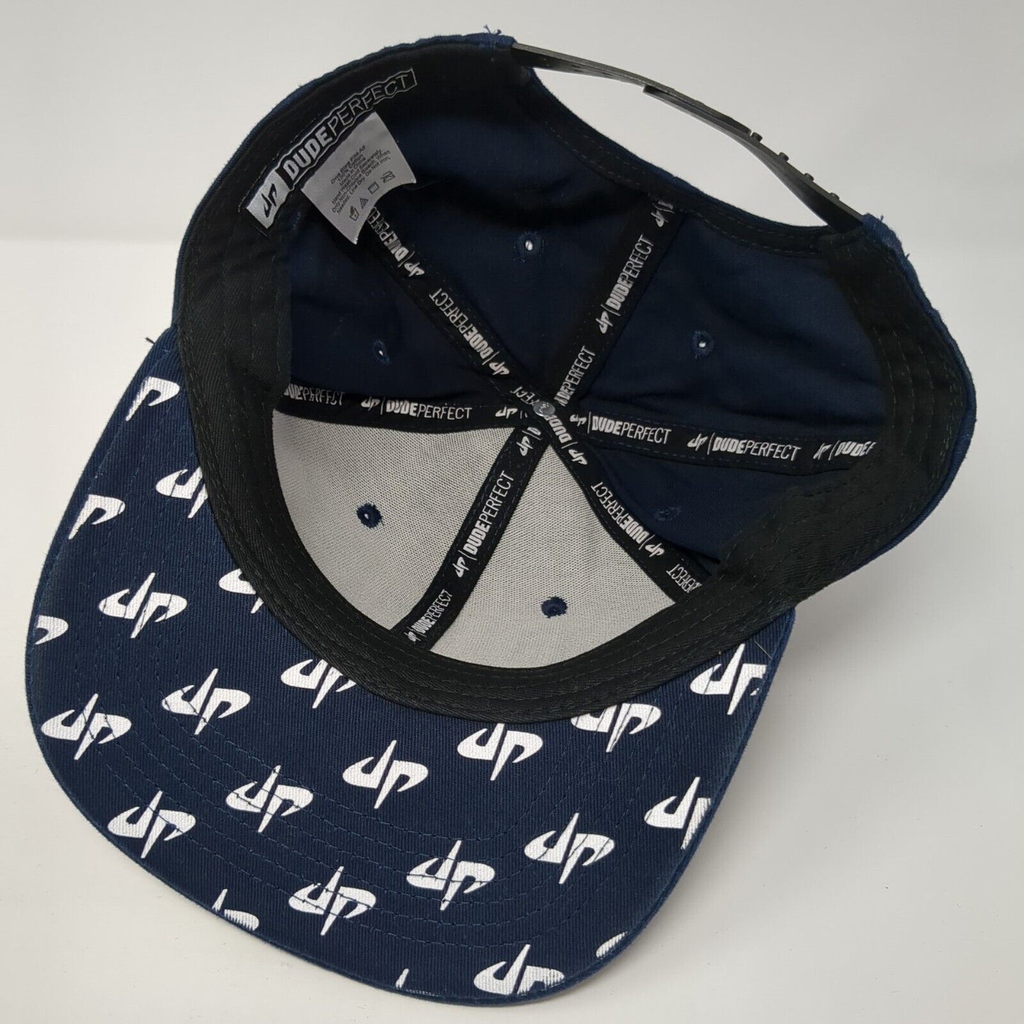 Dude Perfect Snapback Hat Blue One Size Adjustable Embroidered 6 Panel