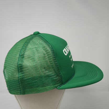 Craig Pipe Snapback Rope Trucker Hat Green One Size Mesh Back Outdoor