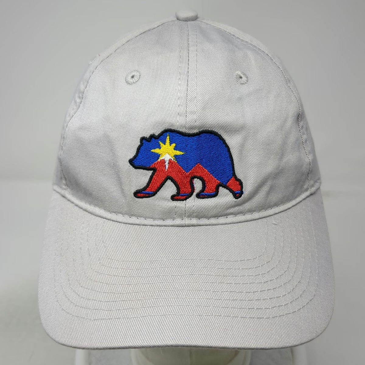 Port & Company Baseball Cap Gray One Size Bear Mountain Sun Star Strapback Hat