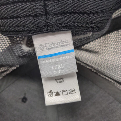 Columbia PFG Men's Fitted Mesh Back Hat Black Size L/XL Embroidered Fish Flag