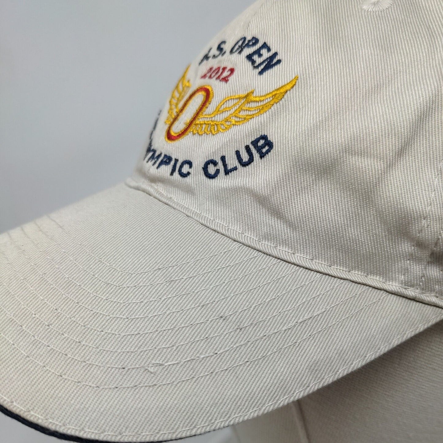 USGA Slideback Hat 2012 US Open The Olympic Club Tan Embroidered Logo Golf