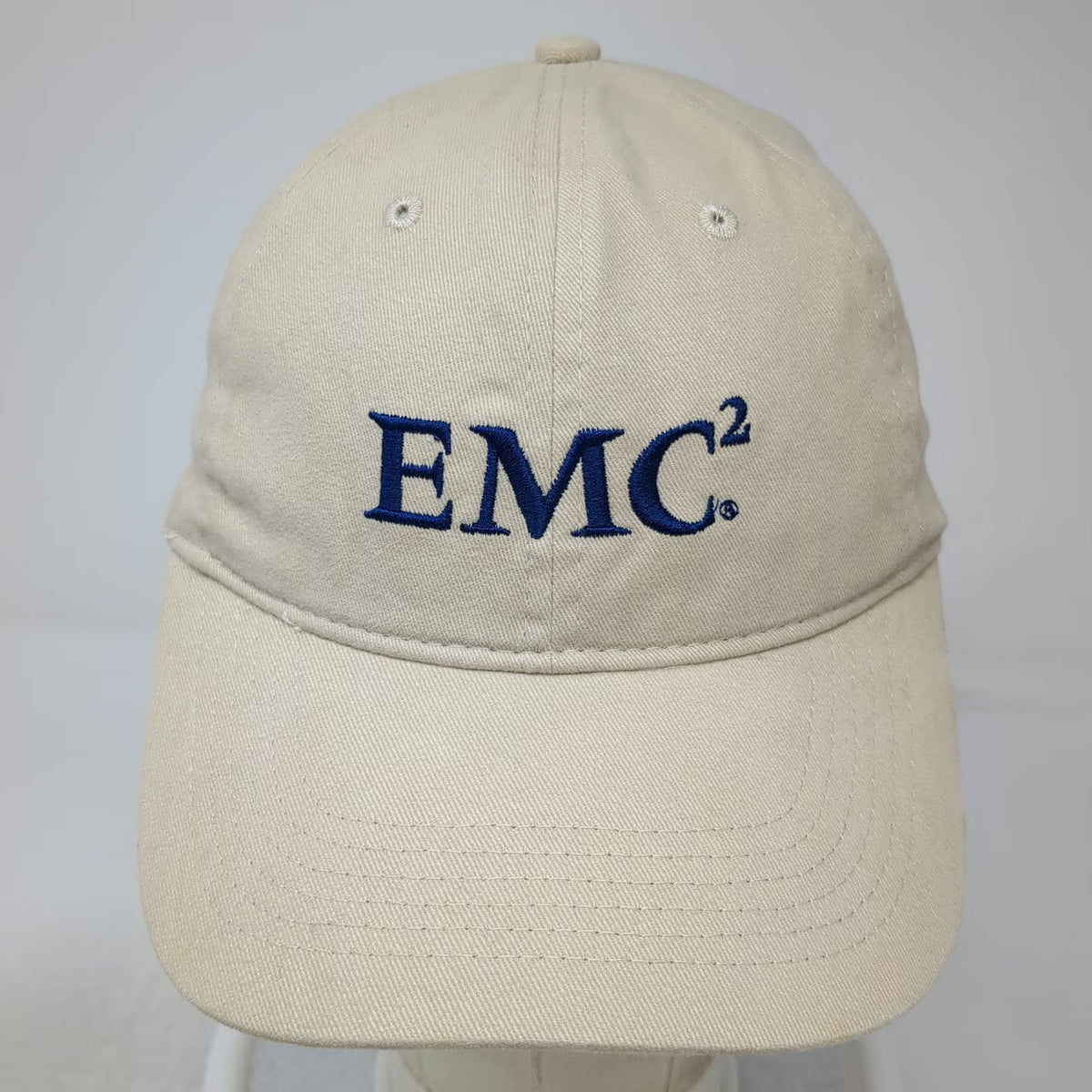 Port & Company EMC2 Corporate Logo Beige Baseball Cap One Size Adjustable Hat