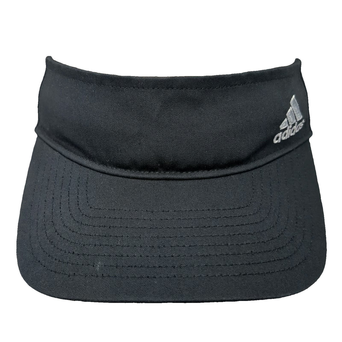 Adidas Visor Black One Size Embroidered Performance Logo Strapback Athletic Hat