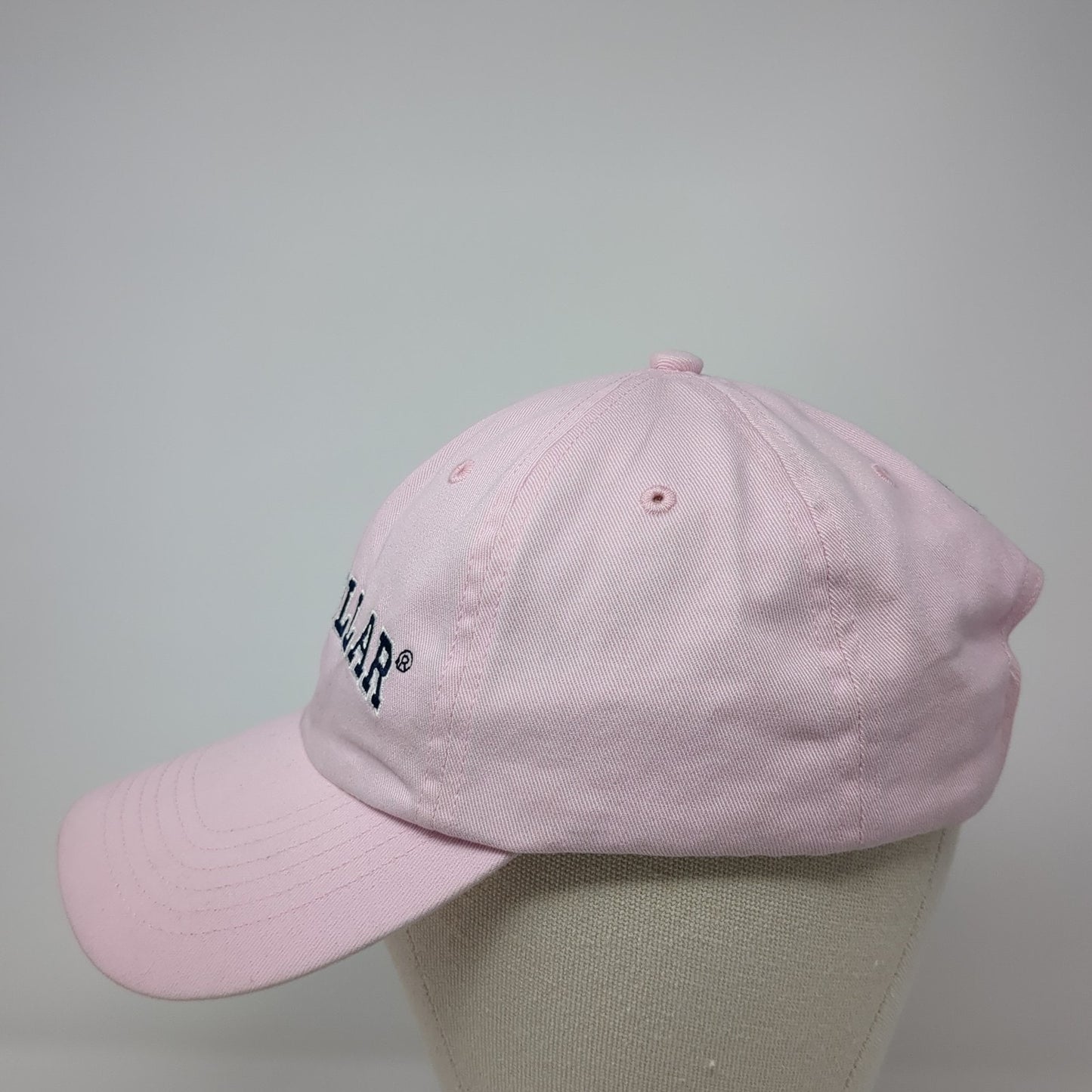 Caterpillar Slideback Baseball Cap Pink One Size Adjustable Embroidered 6 Panel
