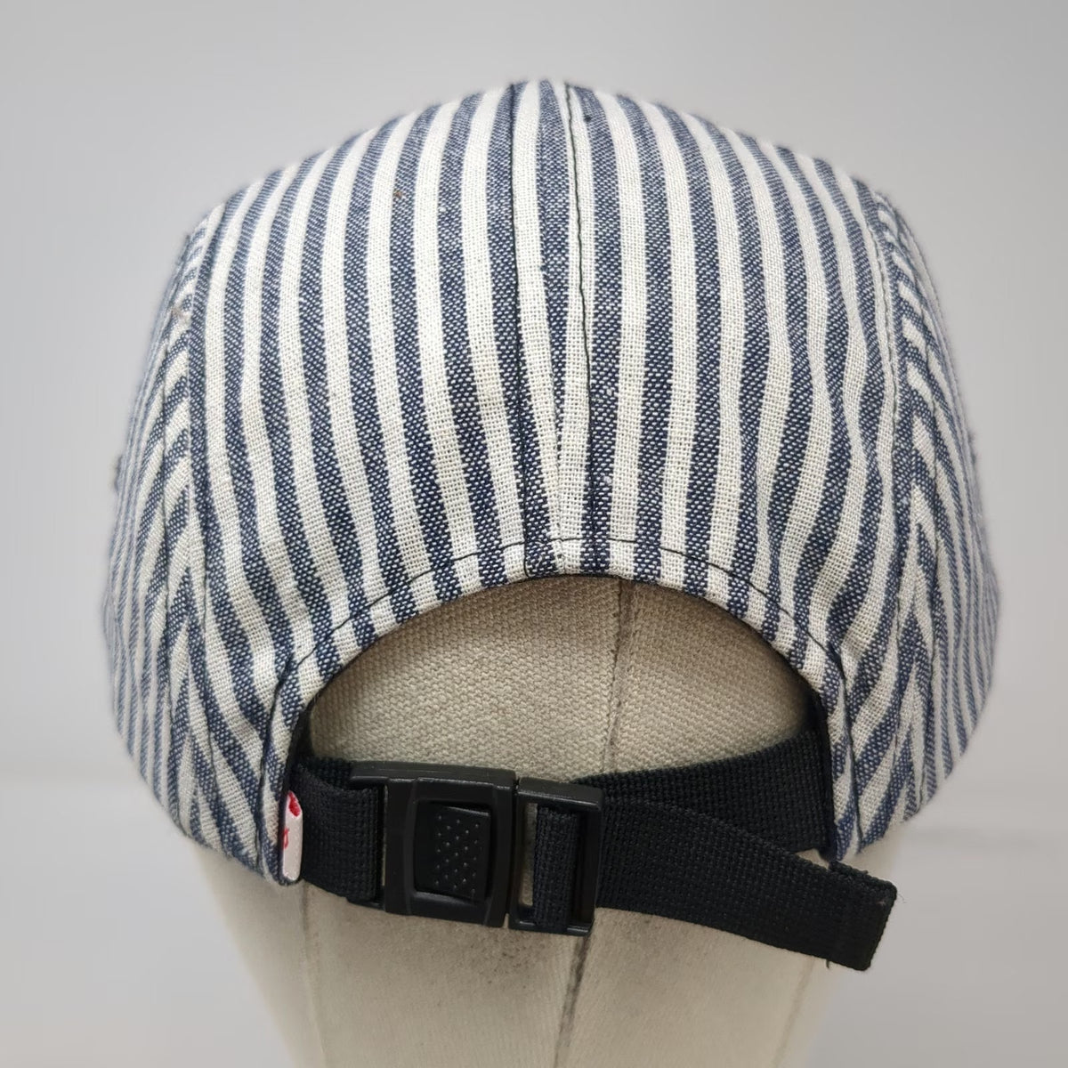 Primitive 5 Panel Blue White One Size Hickory Stripe Strapback Skateboarding Hat