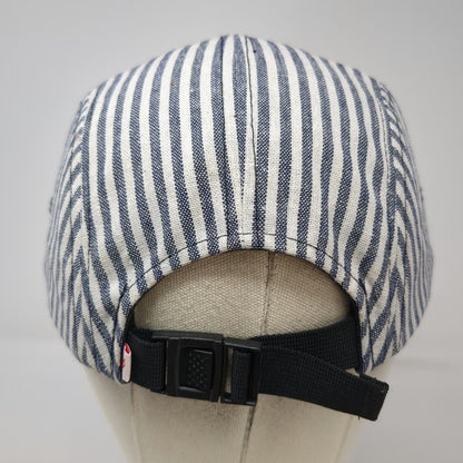 Primitive 5 Panel Blue White One Size Hickory Stripe Strapback Skateboarding Hat