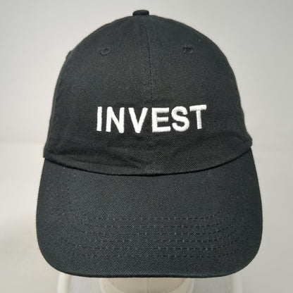 Public Invest Baseball Cap Black One Size Slideback Cotton Hat Finance Stocks
