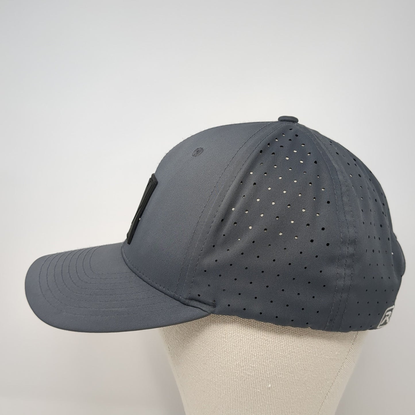 Richardson Patch Snapback Hat Gray Large Solid Adjustable Laser Cut