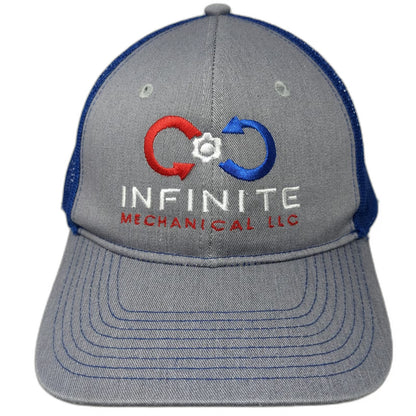 Port Authority Trucker Hat Gray Blue One Size Infinite Mechanical LLC Mesh