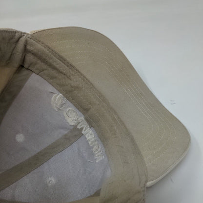Cameron Strapback Hat Tan OSFM Embroidered Adjustable Vent Holes