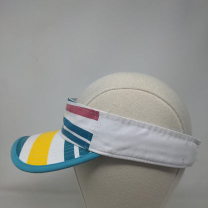 Slazenger Men's Strapback Sun Visor Cap Hat Multicolor Striped OS Embroidered