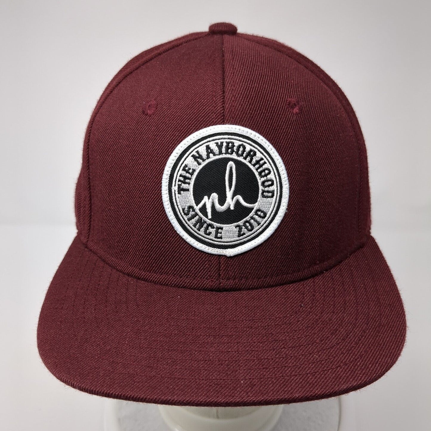 The Nayborhood Patch Snapback Hat Red One Size Adjustable AS Colour