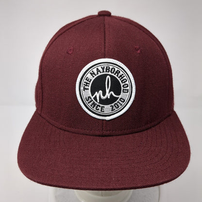 The Nayborhood Patch Snapback Hat Red One Size Adjustable AS Colour
