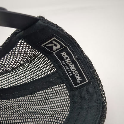 Richardson Trucker Hat Black One Size Googan Baits Mesh Snapback Fishing Tackle