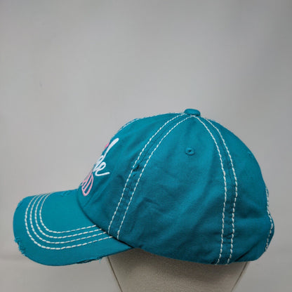 Bride Squad Strapback Hat Blue OSFM Embroidered Distressed KB ETHOS Vintage