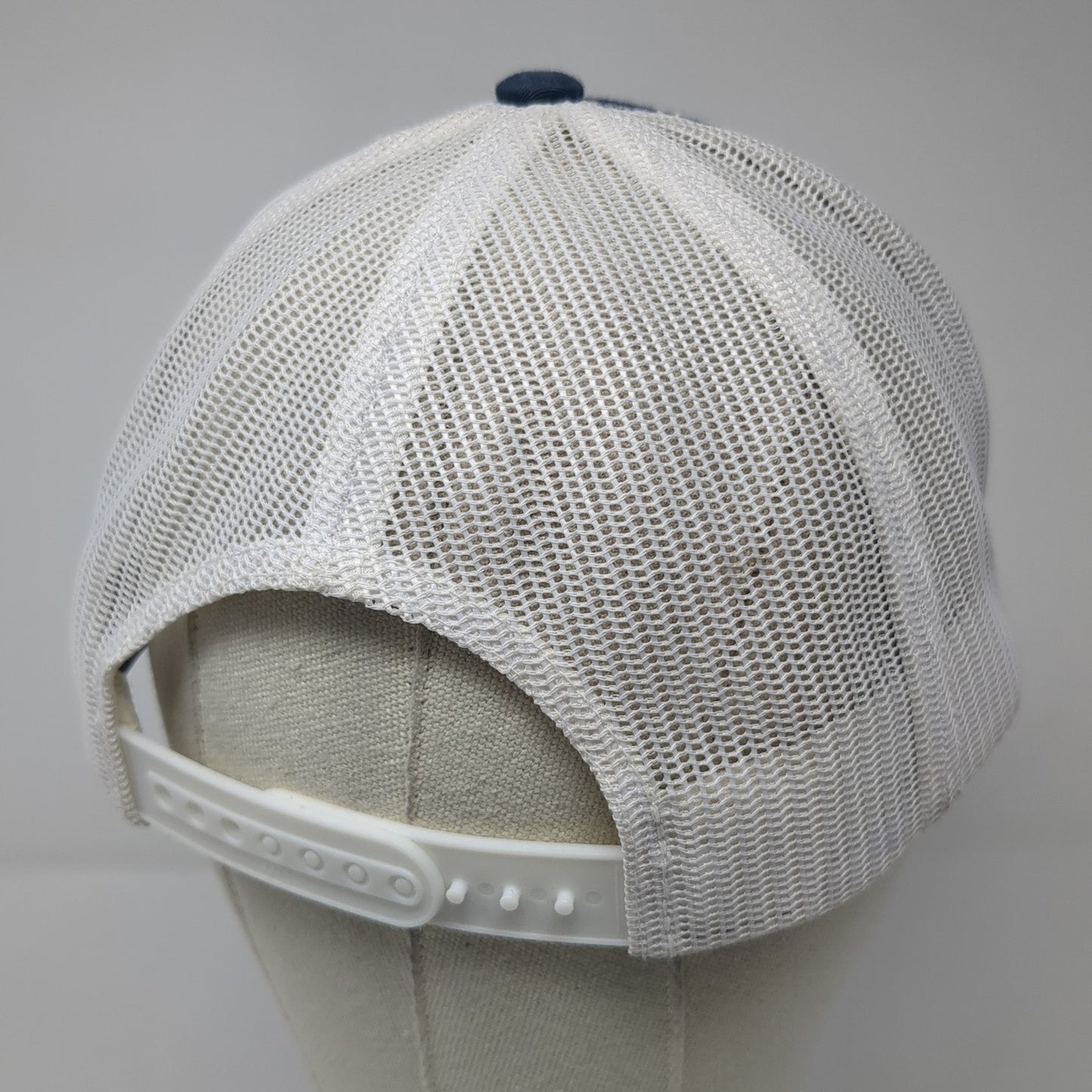 Rural Cloth Patch Snapback Mesh Back Trucker Hat Blue One Size Yupoong