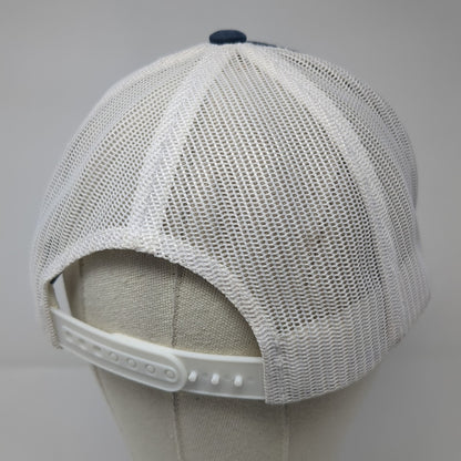 Rural Cloth Patch Snapback Mesh Back Trucker Hat Blue One Size Yupoong