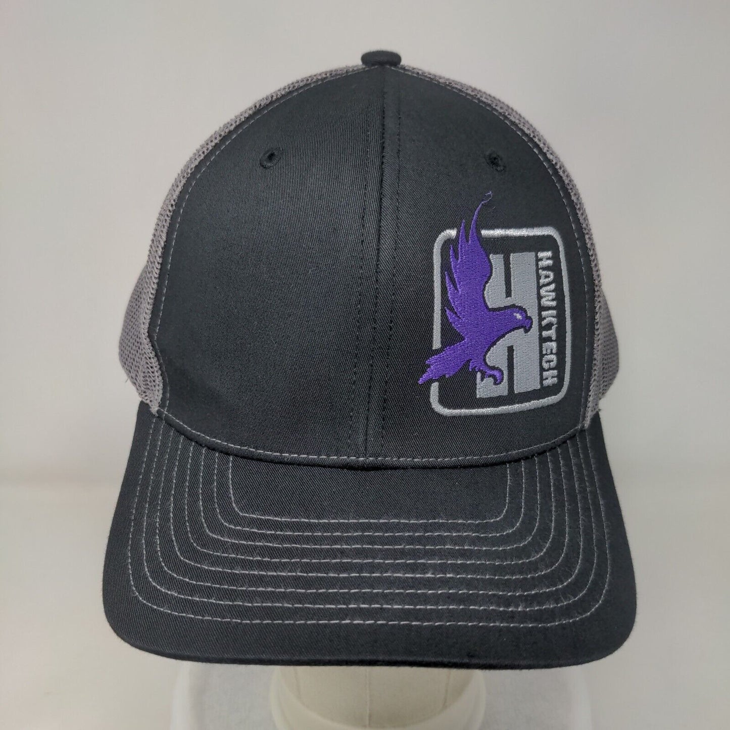 Hawktech Snapback Mesh Back Trucker Hat Black One Size Richardson