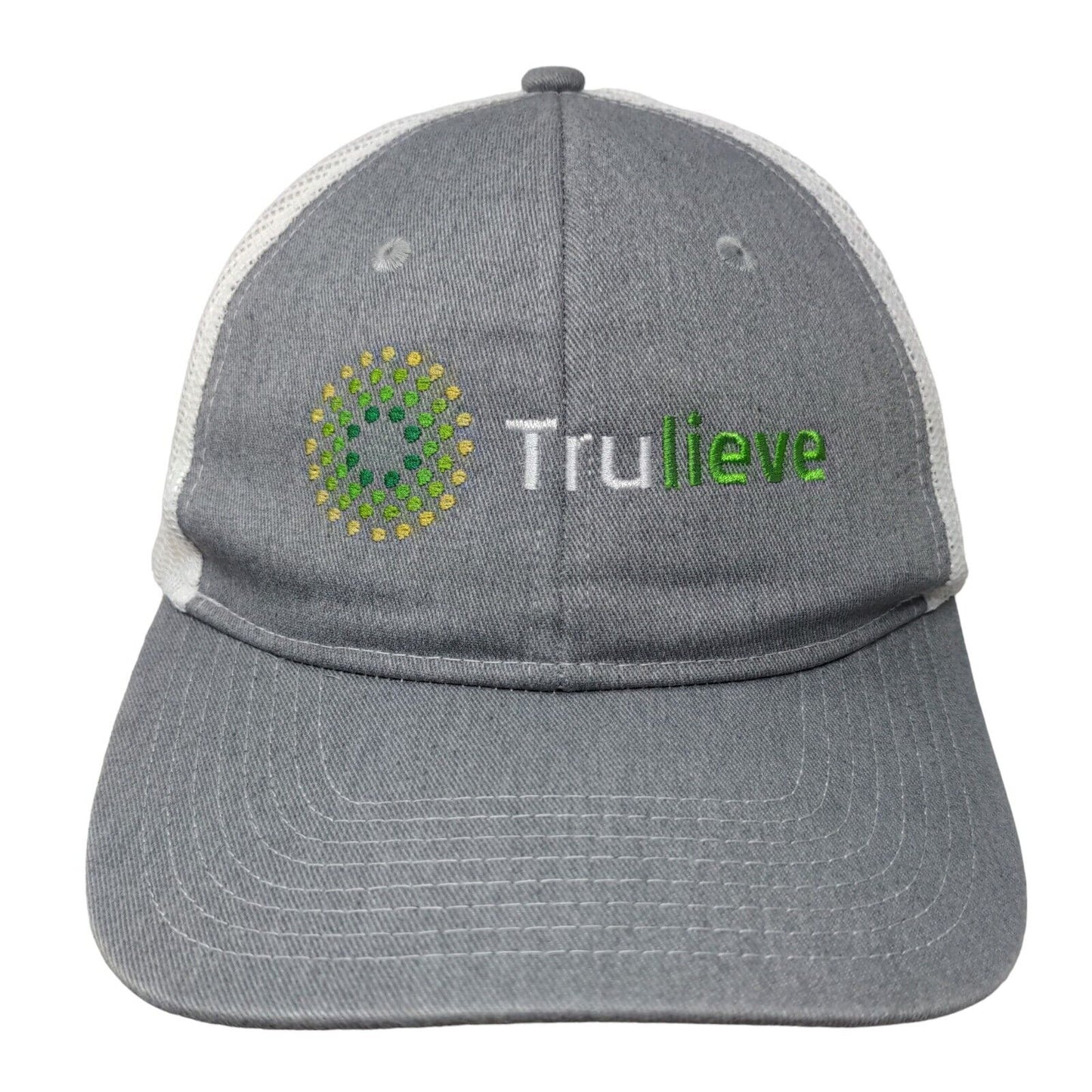 Truelieve Snapback Trucker Hat Gray OS Embroidered Mesh Back Port Authority