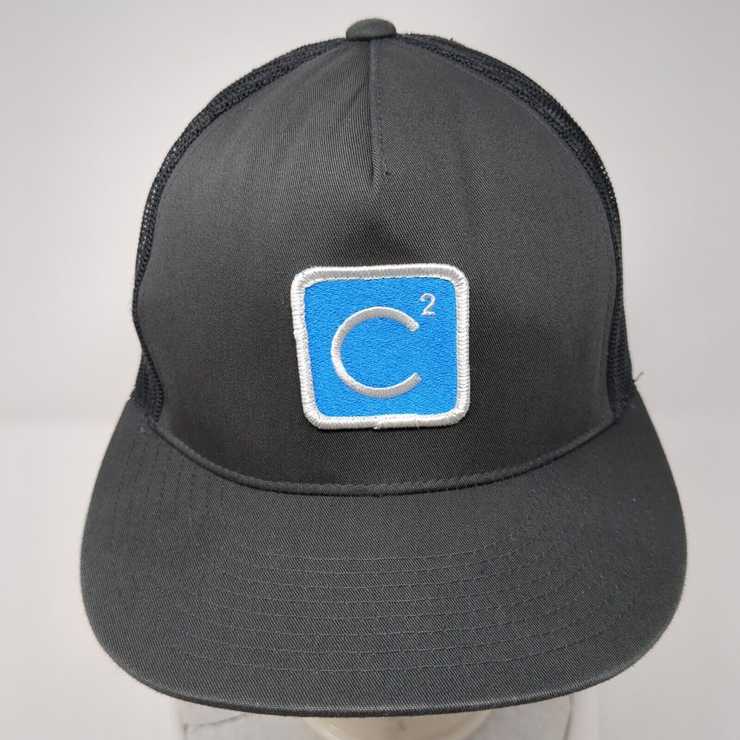 C² Snapback Trucker Hat Gray One Size Adjustable Embroidered Classics Yupoong