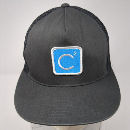 C² Snapback Trucker Hat Gray One Size Adjustable Embroidered Classics Yupoong
