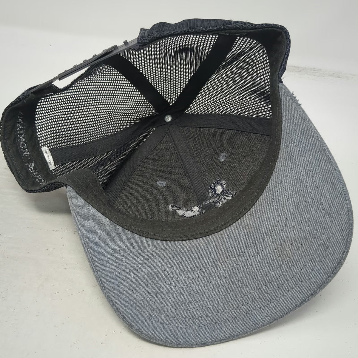 Richardson Trucker Hat Gray Black L Fly Fishing Missoula Montana Snapback Hat