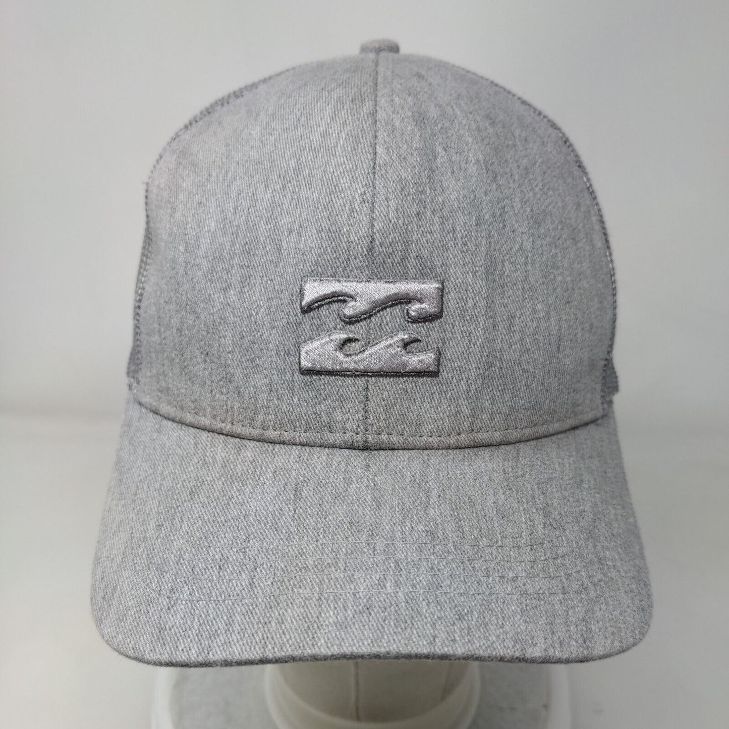 Billabong Snapback Trucker Hat Gray One Size Adjustable Mesh Back Embroidered