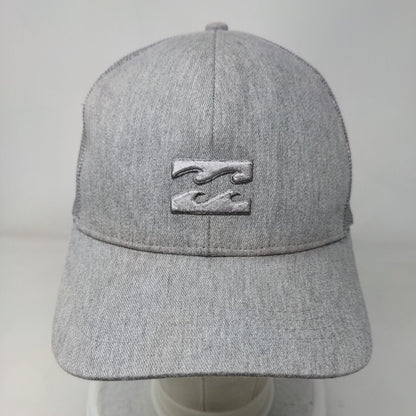 Billabong Snapback Trucker Hat Gray One Size Adjustable Mesh Back Embroidered