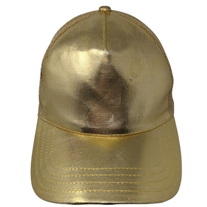 City Hunter Snapback Mesh Back Trucker Hat Multi One Size Metallic