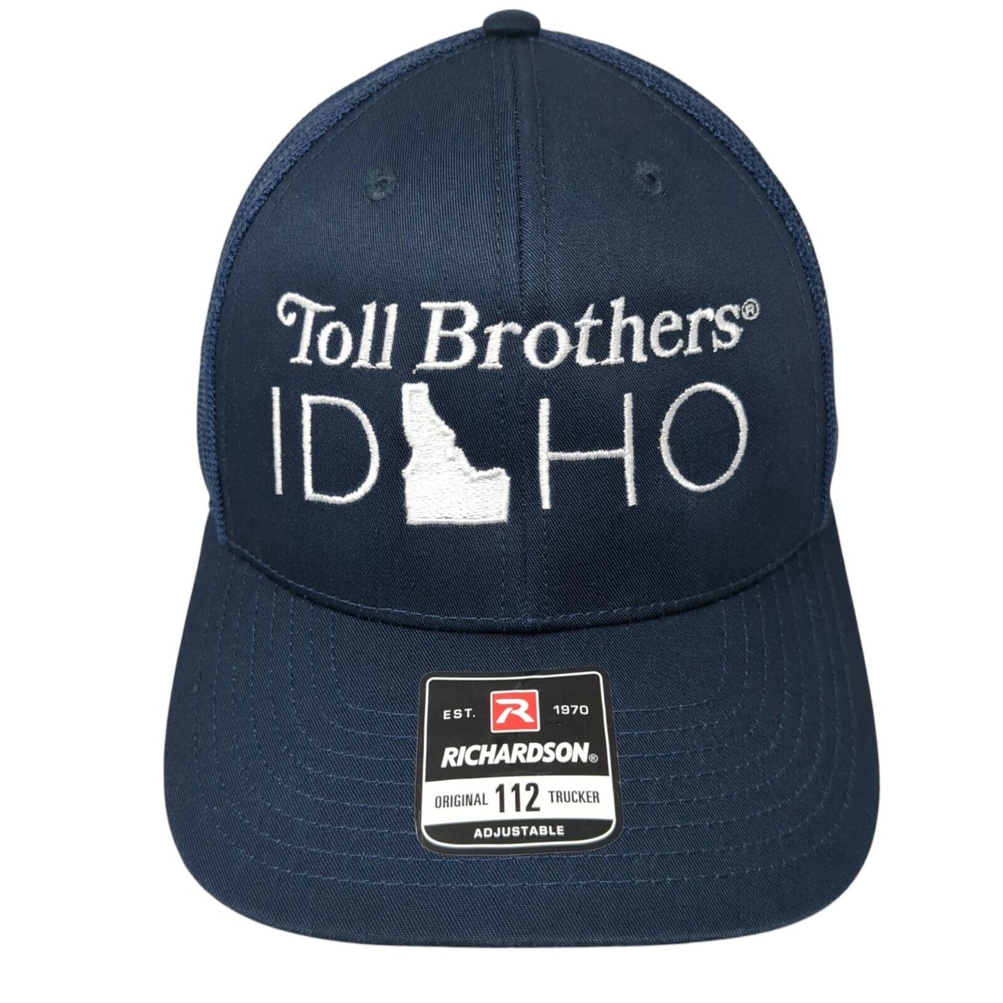 Toll Brothers Idaho Snapback Trucker Hat Blue OS Adjustable Mesh Back Richardson
