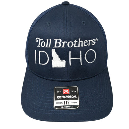 Toll Brothers Idaho Snapback Trucker Hat Blue OS Adjustable Mesh Back Richardson