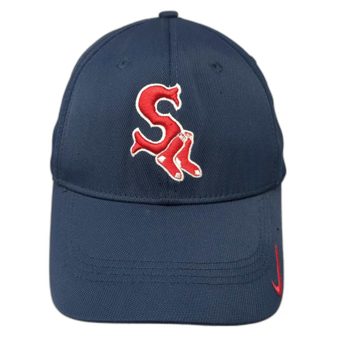 Nike Salem Red Sox Baseball Cap Blue One Size MLB Merchandise Stretch Fit Hat