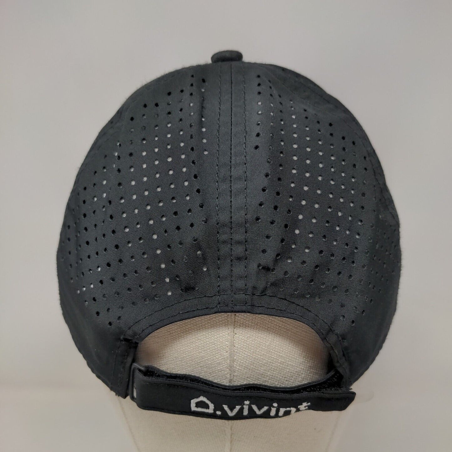 Vivint Strapback Hat Black OSFM Embroidered Laser Cut New Era 9Forty