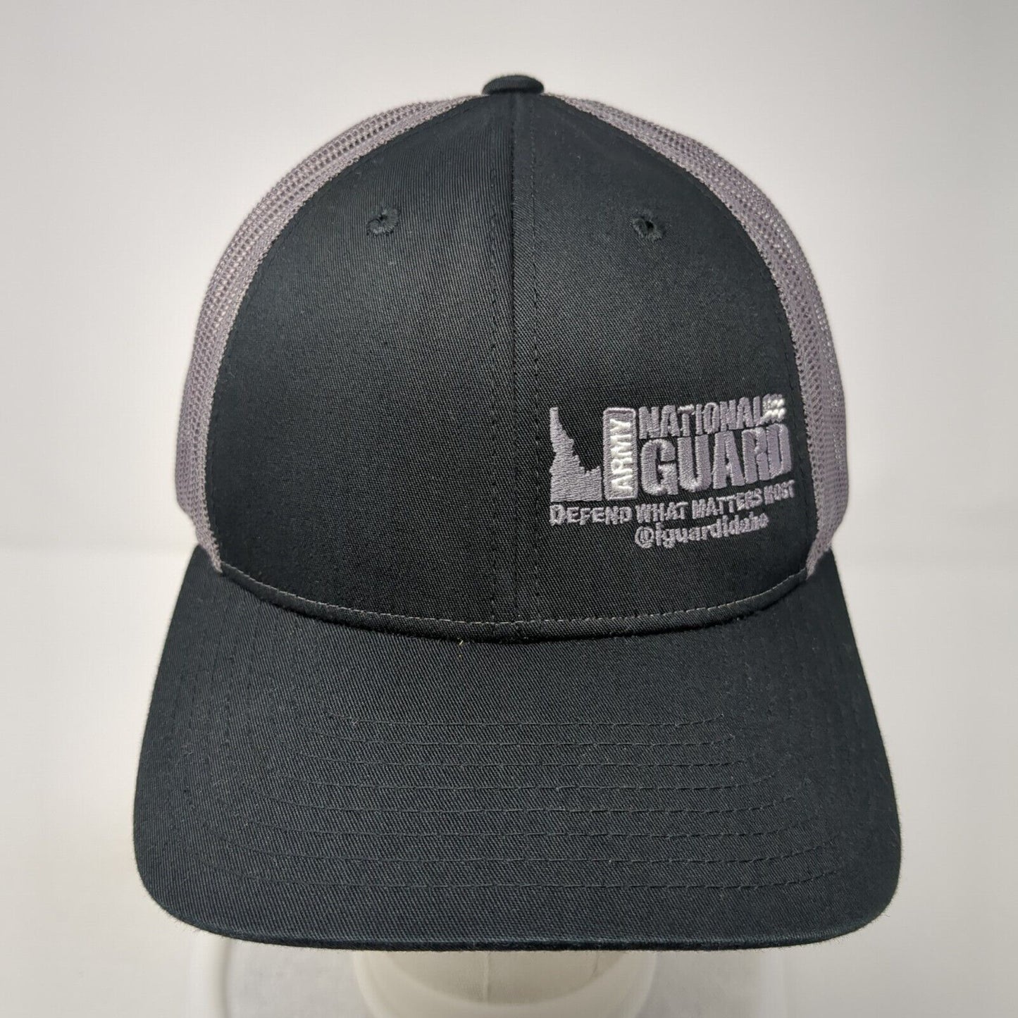 Idaho Army National Guard Snapback Trucker Hat Black M/L Richardson