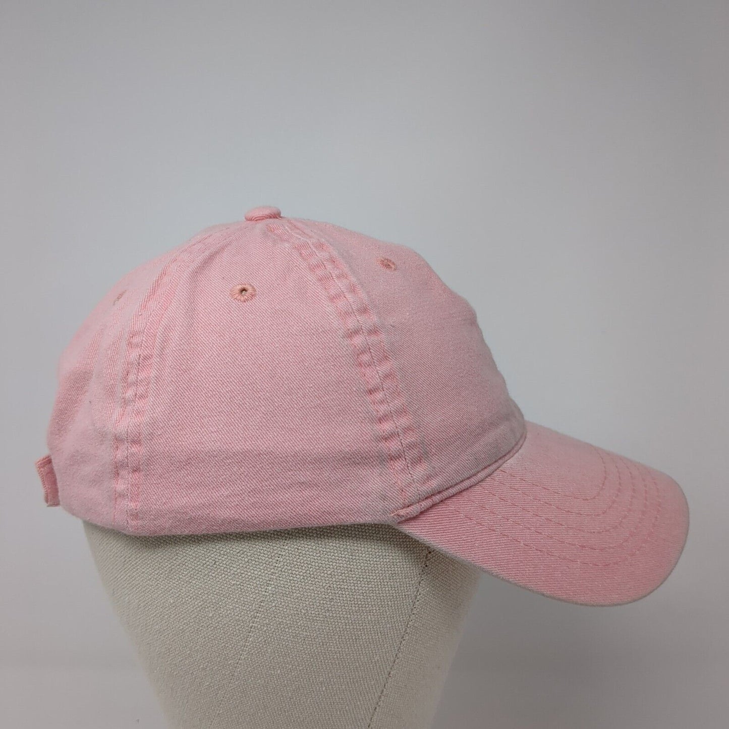 Unbranded Strapback Hat Pink One Size Adjustable Vented Holes 6 Panel Blank